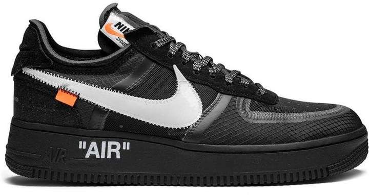 Nike Air Force 1 x Off White Black, черные, замша, текстиль, сетка, мужские