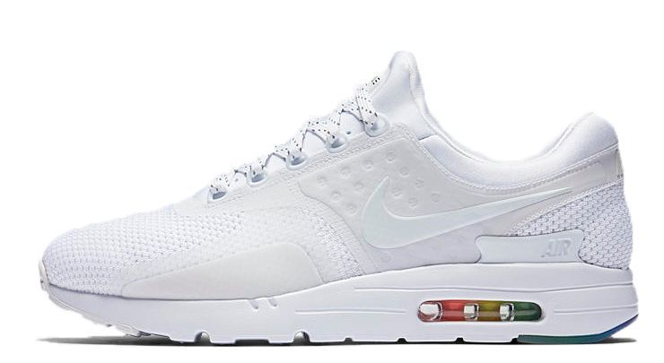 Nike Air Max Zero White, белые, нейлон, мужские