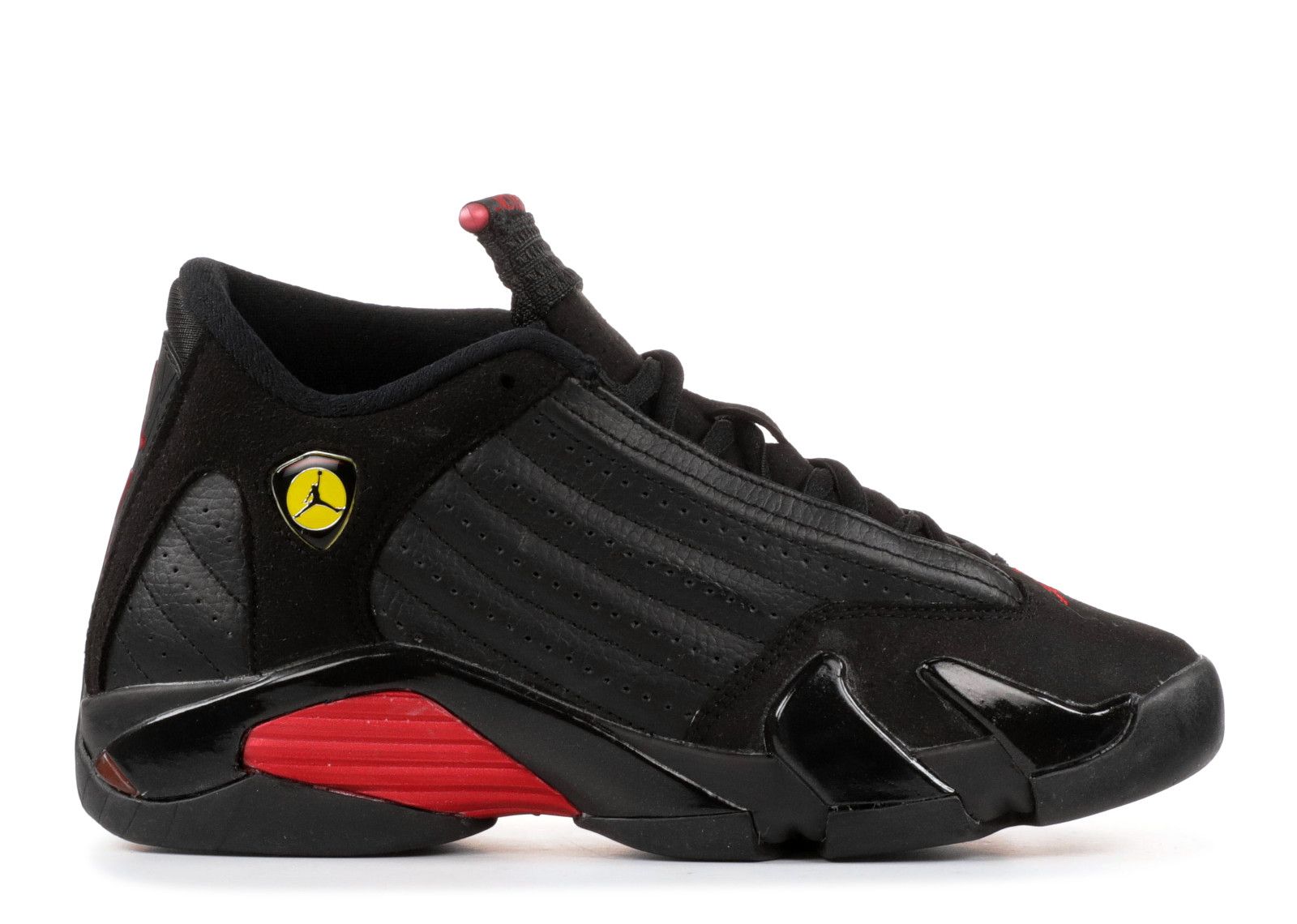 Nike Air Jordan 14 Retro, черный с красным, кожа, нубук, мужские