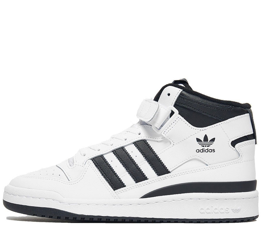 Adidas FORUM 84 High White/Black с мехом
