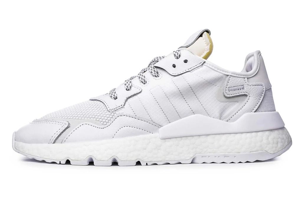 Adidas Nite Jogger, белые, нейлон, текстиль, мужские
